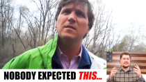 Thumbnail for Journalist AMBUSHES Tucker Carlson fishing in NYC, he wasn't ready for this... | PolitiBrawl