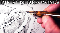 Thumbnail for Drawing with DIP PENS for the First Time | LethalChris Drawing