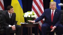 Thumbnail for Watch Zelensky's face as he realizes trump is not  part of the cabal to protect him. Watch as he searches the audience for Victoria Nuland and others and the pain in his face as trp mentions the corruption. Trump was very niave here.