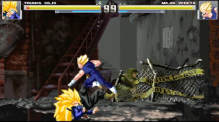 Thumbnail for Trunks (Super Saiyan 3) vs Majin Vegeta - MUGEN (Gameplay) S2 • E25