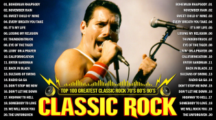 Thumbnail for Best Classic Rock Songs Of All Time ⚡ Aerosmith, U2, The Beatles, ACDC, Metallica, Bon Jovi,... | Classic Rock Music