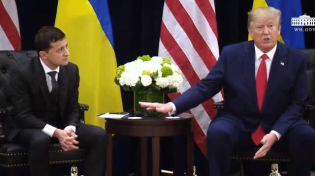 Thumbnail for Watch Zelensky's face as he realizes trump is not  part of the cabal to protect him. Watch as he searches the audience for Victoria Nuland and others and the pain in his face as trp mentions the corruption. Trump was very niave here.
