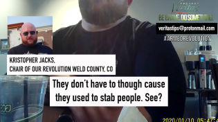 Thumbnail for Our Revolution Chair and Colorado Dem Party Exec "It's truly killing random Nazis in the street"